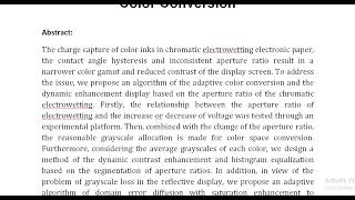 Adaptive Enhancement Display of Chromatic Electrowetting Based on Color Conversion [upl. by Kayle37]