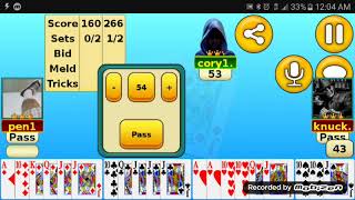 Online pinochle game [upl. by Einneg]