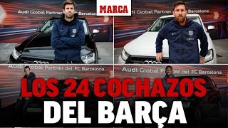 Así son los nuevos coches de los jugadores del Barça [upl. by Elreath88]