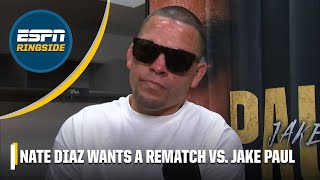 Nate Diaz reflects on boxing debut vs Nate Diaz is open to rematch in MMA  ESPN Ringside [upl. by Hufnagel]