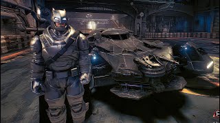 BVS BATFLECK BATMAN amp BVS BATMOBILE BATMAN V SUPERMAN SKIN MOD GAMEPLAY  BATMAN ARKHAM KNIGHT [upl. by Enrobyalc126]