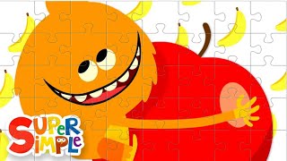 🍎Super Simple Songs Apples amp Bananas Puzzle Game [upl. by Kcorb]