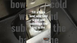 Thawing Frozen Meat in Cold Water Cooking Basics [upl. by Boys]