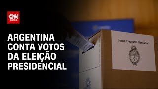 Argentina conta votos da eleição presidencial  CNN PRIME TIME [upl. by Elttil]