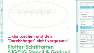 Girlande mit Schriftart KUGELIG Garland in Silhouette Studio erstellen [upl. by Lyman]