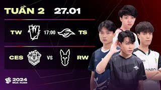 TW vs TS BO3  CES vs RW BO3  VCS 2024 MÙA XUÂN  TUẦN 2  27012024 [upl. by Dorotea]