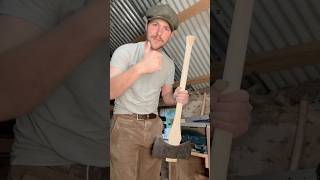 Making an Ash and Oak handle for a double bit axe head ireland axe handtools woodwork [upl. by Bradley637]