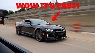 I RACED A CAMARO ZL1 IN MY 18 FORD MUSTANG GT [upl. by Sherrod]