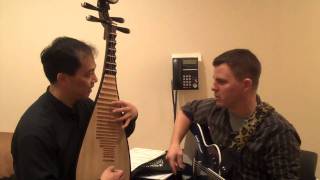 quotHail to the Victorsquot performed by Yang Wei pipa and D J Sparr guitar [upl. by Ihsoyim39]