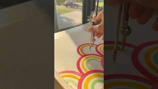 Compass art for beginners watercolor easyartideas watercolorpainting artshorts artvideos arts [upl. by Winfrid]