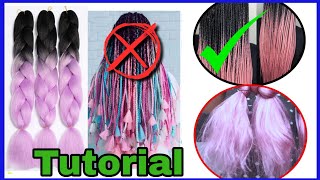 💚Cómo preparar las extensiones para hacer trenzas africanas 2 METODOS FÁCILES BY kafrikaglam [upl. by Etnaud]