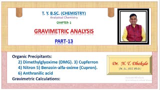 TYBScAnalytical ChemistryLecture14Gravimetric AnalysisPart13 [upl. by Chiaki578]