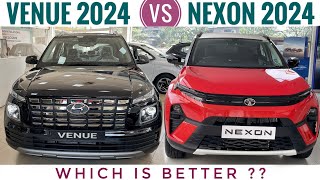 Tata Nexon vs Venue 2024  Which is Better  Hyundai Venue vs Nexon 2024 Comparison  2024 Nexon [upl. by Wiles432]