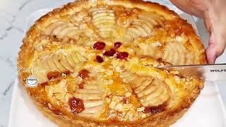 Homemade quot Pear Tart With Frangipane quot so delicious and everybody loves it [upl. by Nonnek]