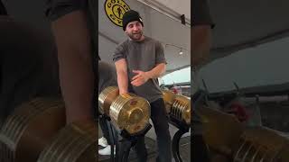 LIFTING 330 POUND DUMBBELLS gym weightloss workout strong strength muscle [upl. by Wons]