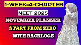 NOVEMBER PLANNER 1Week Target Neet 2025Study Vlogs [upl. by Eiznekam]