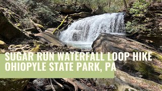 Sugar Run Waterfall Loop Hike  Ohiopyle State Park PA [upl. by Sallyanne812]