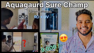 Aquaguard Sure Champ Water Purifier  Installation  Tds [upl. by Nerine918]