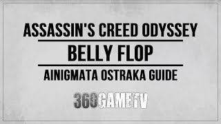 Assassins Creed Odyssey Belly Flop Ainigmata Ostraka Location  Solution Achaia [upl. by Atirehgram]