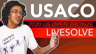 USACO 2021 US Open Contest Bronze Full Contest Pythonish Livesolve [upl. by Diraj]