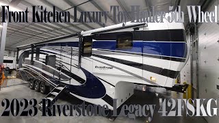 2023 Riverstone 42FSKG Luxury Toy Hauler 5th Wheel by Forestriver  Couchs RV Nation RV Review Tour [upl. by Graces]