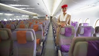 Airbus A380 Cabin Tour  First  Business  Economy  Emirates airline [upl. by Otrevogir]