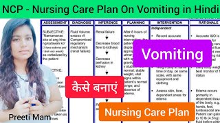 NCP Vomiting  Nursing Care plan Vomiting  Nursing Care Plan  Nursing Care Plan on Vomiting  ANC [upl. by Yelrehs]