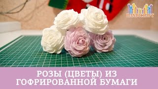 Розы цветы из гофрированной бумаги [upl. by Notrub59]