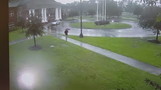 Scary video shows man being nearly struck by lightning [upl. by Saerdna808]