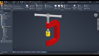 Autodesk Inventor 2025  Assembly Cara Membuat Clamp Penjepit Besi  4K 60fps [upl. by Ahsias]