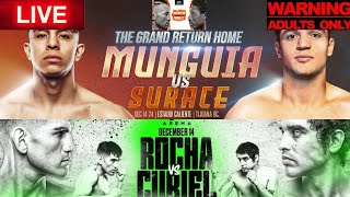 JAMIE MUNGIA VS BRUNO SURACE  ALEXIS ROCHA VS RAUL CURIEL LIVE BOXING REACTION STREAMwUFC TAMPA [upl. by Aiyn]