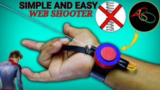 Amazing Spiderman web shooter easy with rubber band  Spiderman web shooter easy without spring [upl. by Alyhs]