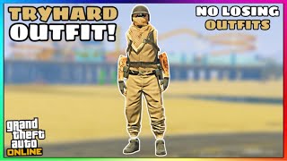 Easy Tan Joggers Invisible Arms Glitch Tryhard Modded Outfit No Transfer GTA Online [upl. by Aitnahc]