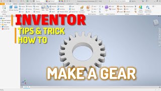 Autodesk Inventor How To Make A Gear Tutorial [upl. by Ielirol132]