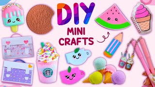 16 DIY MINI CRAFTS  Mini Kawaii Notebooks  Ice cream Pin and more [upl. by Asare]