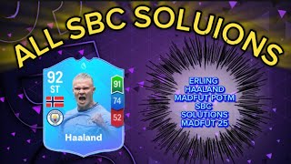 ERLING HAALAND 92 RATED ALL 8 MADFUT SOLUTIONS  MADFUT POTM SBC SOLUTION  MADFUT 25 [upl. by Butch]