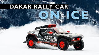 Full onboard Dakar car on snowy rally stage [upl. by Hieronymus]