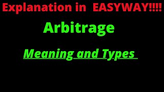 Arbitrage  Meaning and Introducion [upl. by Inor]