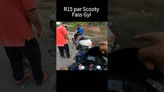 R15 par scooty Fass Gyi shorts trending viralvideo [upl. by Marasco]