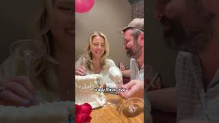 Confetti cake causes some confusion during couples gender reveal [upl. by Minda]