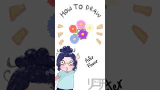 Aster Flower shorts art howtodraw [upl. by Anwat57]