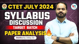 CTET July 2024 Maths Syllabus Discussion Class by Uday Sir [upl. by Anialed]