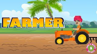 Farmer Song  Community Helpers  Nursery Rhymes for kids  Bindis Music amp Rhymes [upl. by Veneaux562]