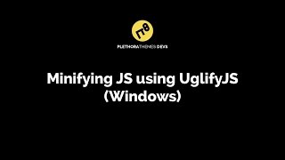 Minifying multiple Javascript files using UglifyJS and Windows Batch file [upl. by Nnaael]