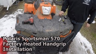 Polaris Sportsman 570 Heated Hand Grip Installation [upl. by Himelman]