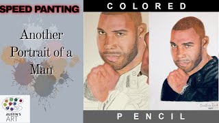 Another Man Portrait Tutorial  Colored Pencil Painting  Austins Art [upl. by Trout445]