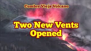 Two New Vents Opened In Cumbre Vieja Volcano In La Palma Island [upl. by Eyar346]