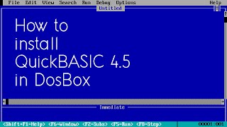 How to install MS QuickBASIC to run in DOSBox [upl. by Ybrek]