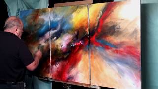 Painting Force of Nature Modern Abstract contemporary art Mix Lang How to DEMO [upl. by Erna531]