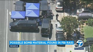 Possible bombmaking materials found inside Reseda home during raid FBI says [upl. by Peisch495]